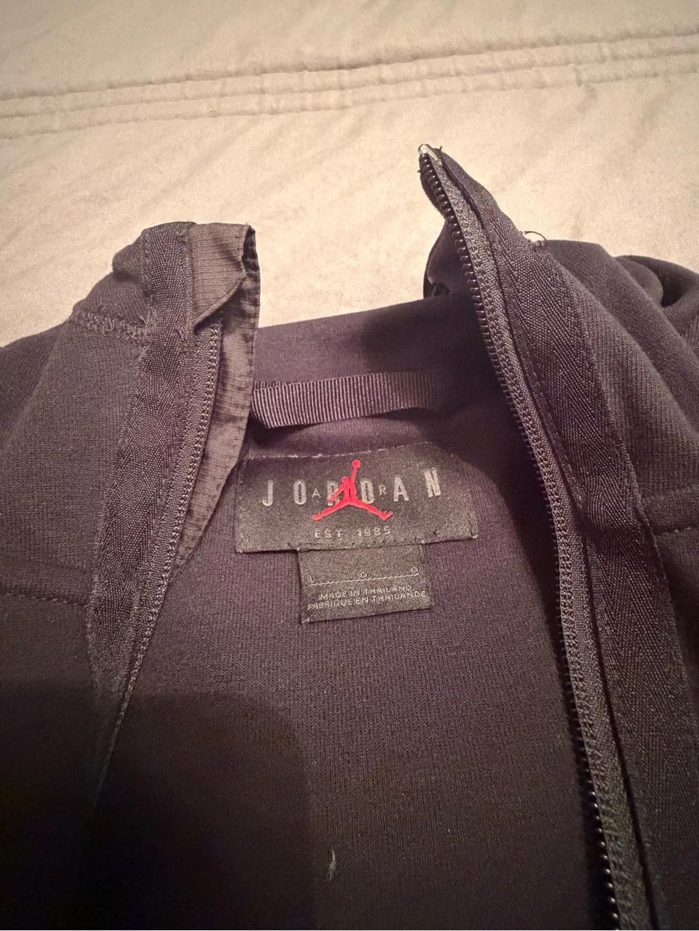 Jordan Men's Black Full-Zip Lightweight Jacket with Hood